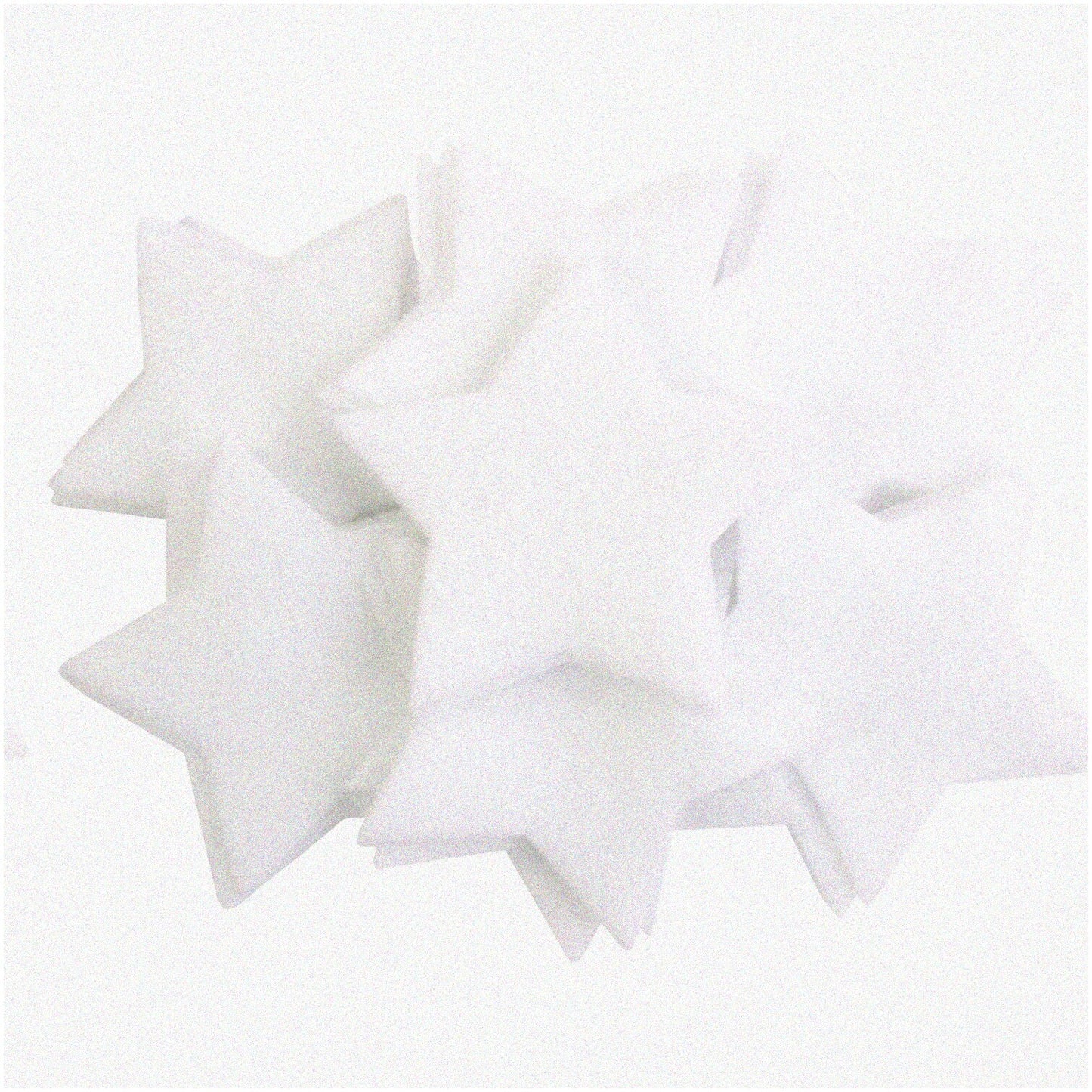 2" White Felt Stars Set of 60