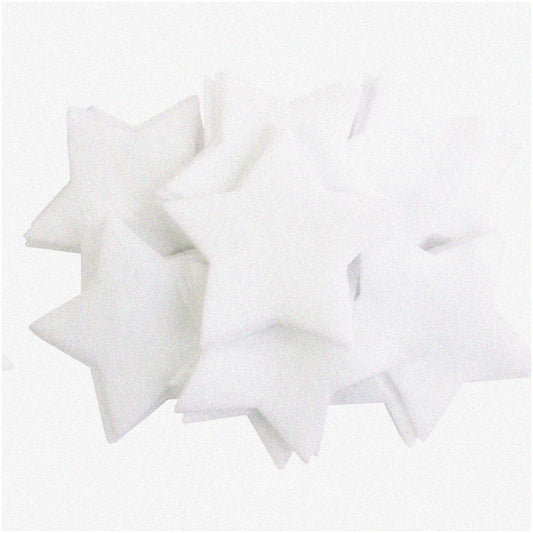 2" White Felt Stars Set of 60
