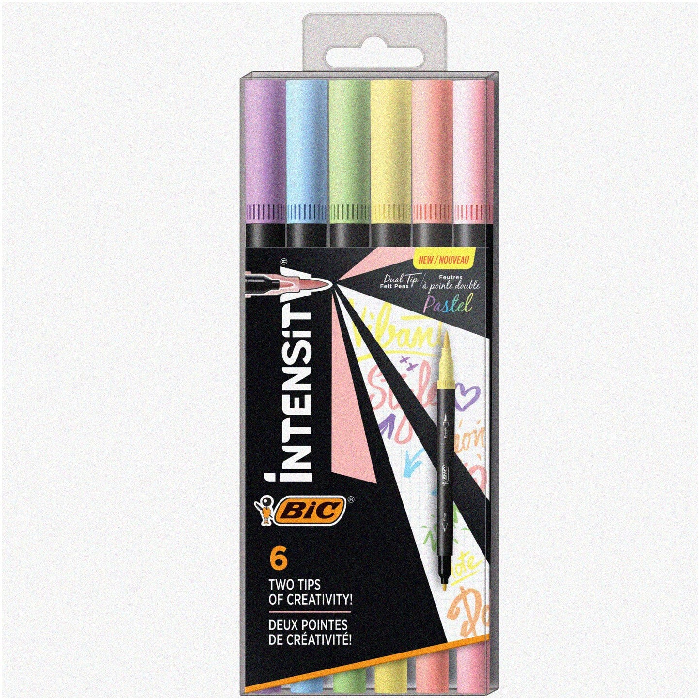Pastel Dual Tip Felt Pens 6 Pack