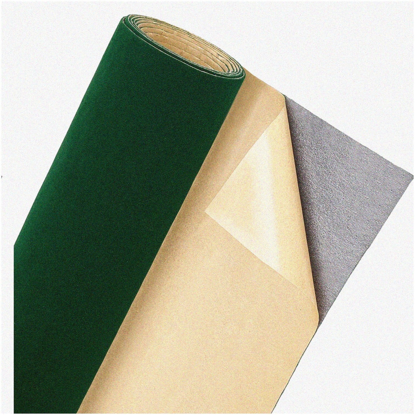 VelvetTouch Dark Green Flock Liner 4m Fabric Roll