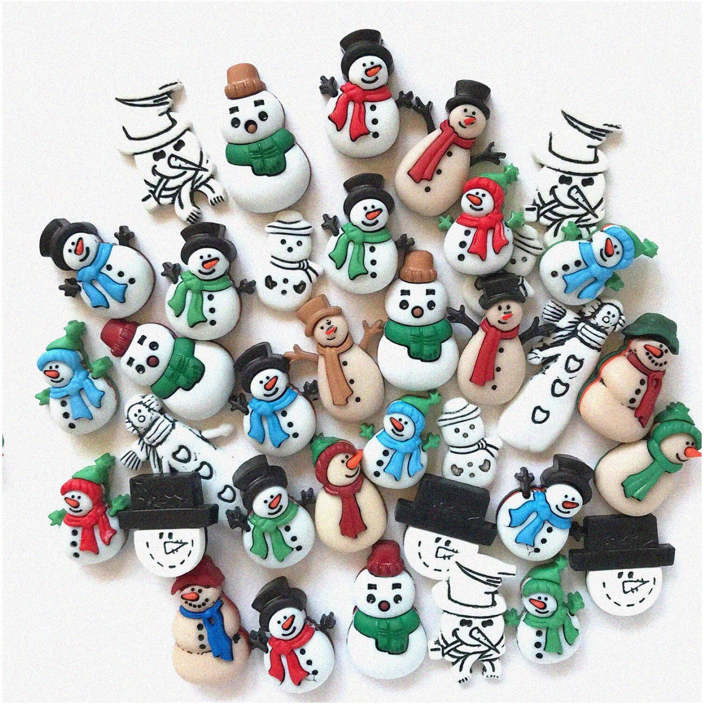 50-Piece Assorted Novelty Buttons for Crafts