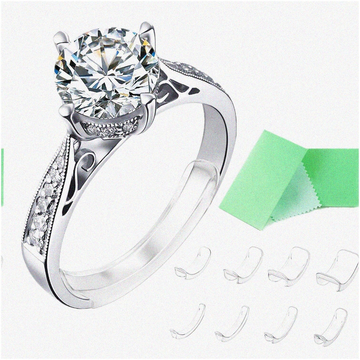 RingFit Invisible Ring Size Adjuster Set 8 Assorted Sizes