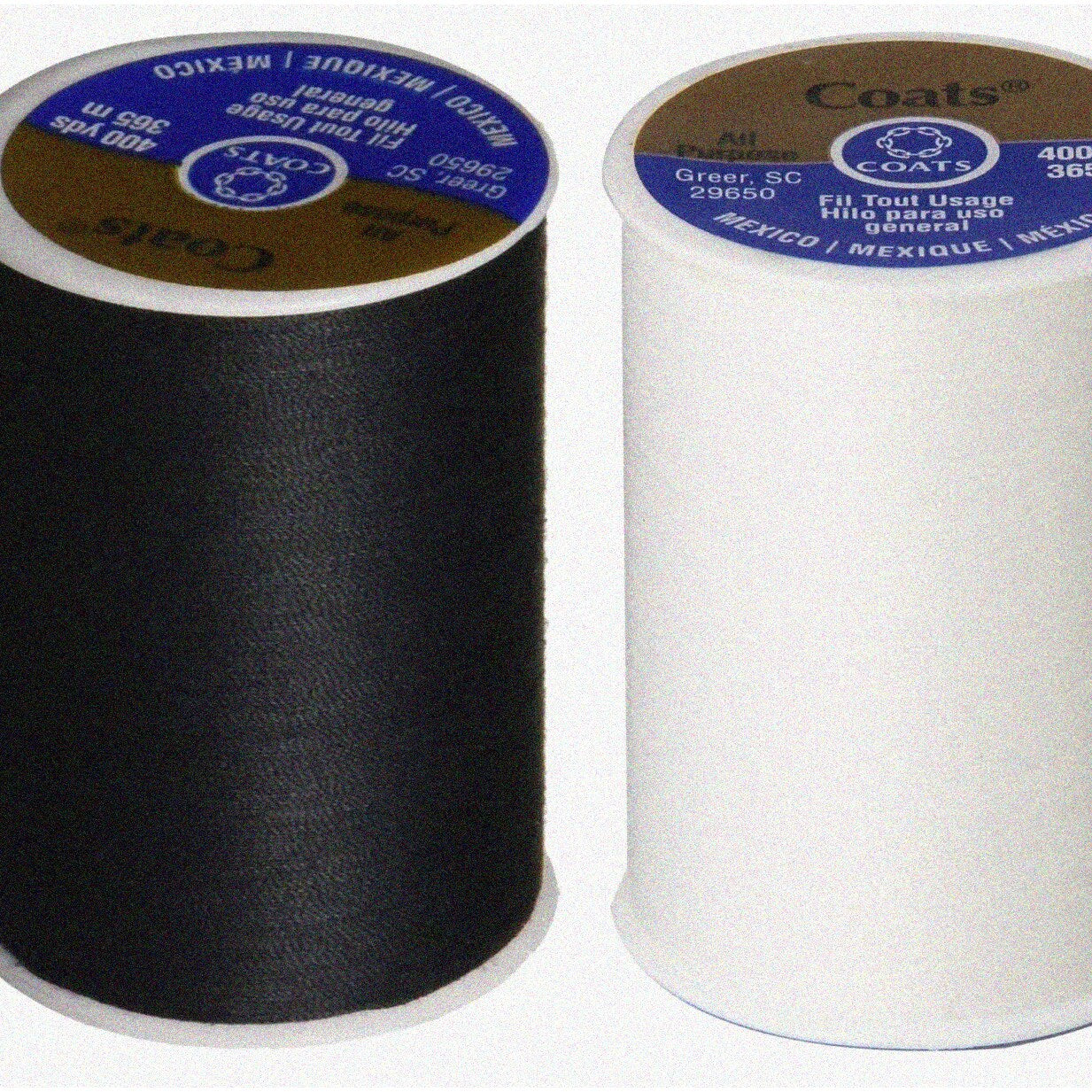 Monochrome Duo Thread Set 2-Pack Black White 400 Yards