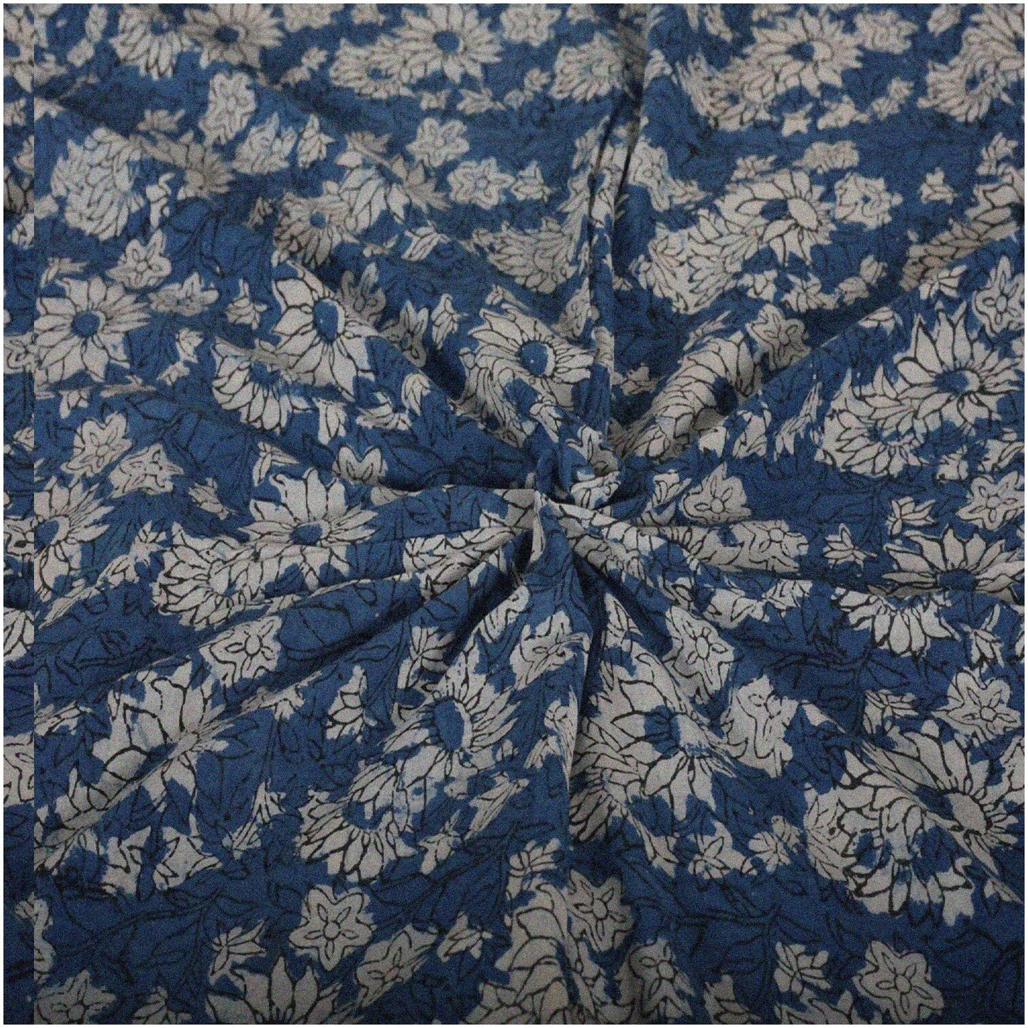 Indigo Blossom Cotton Fabric 3 Yards for Dressmaking
