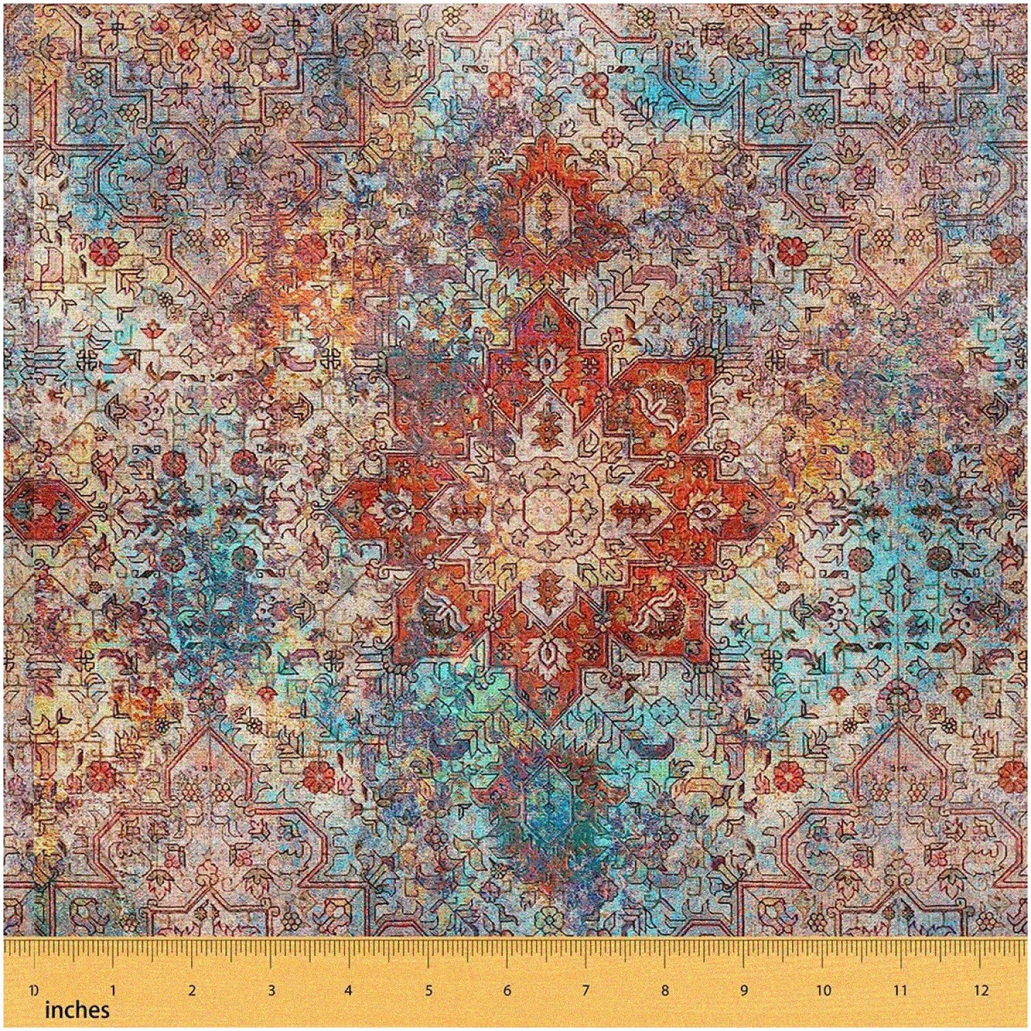 Vibrant Tribal Fabric Tapestry 1 Yard