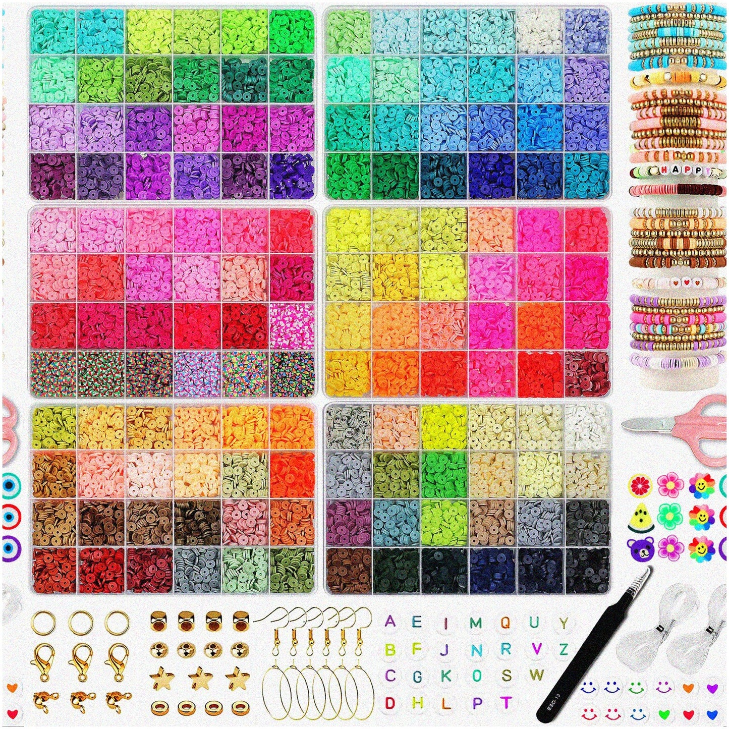Heishi Haven Jewelry Making Kit 144 Colors 19,000 Beads