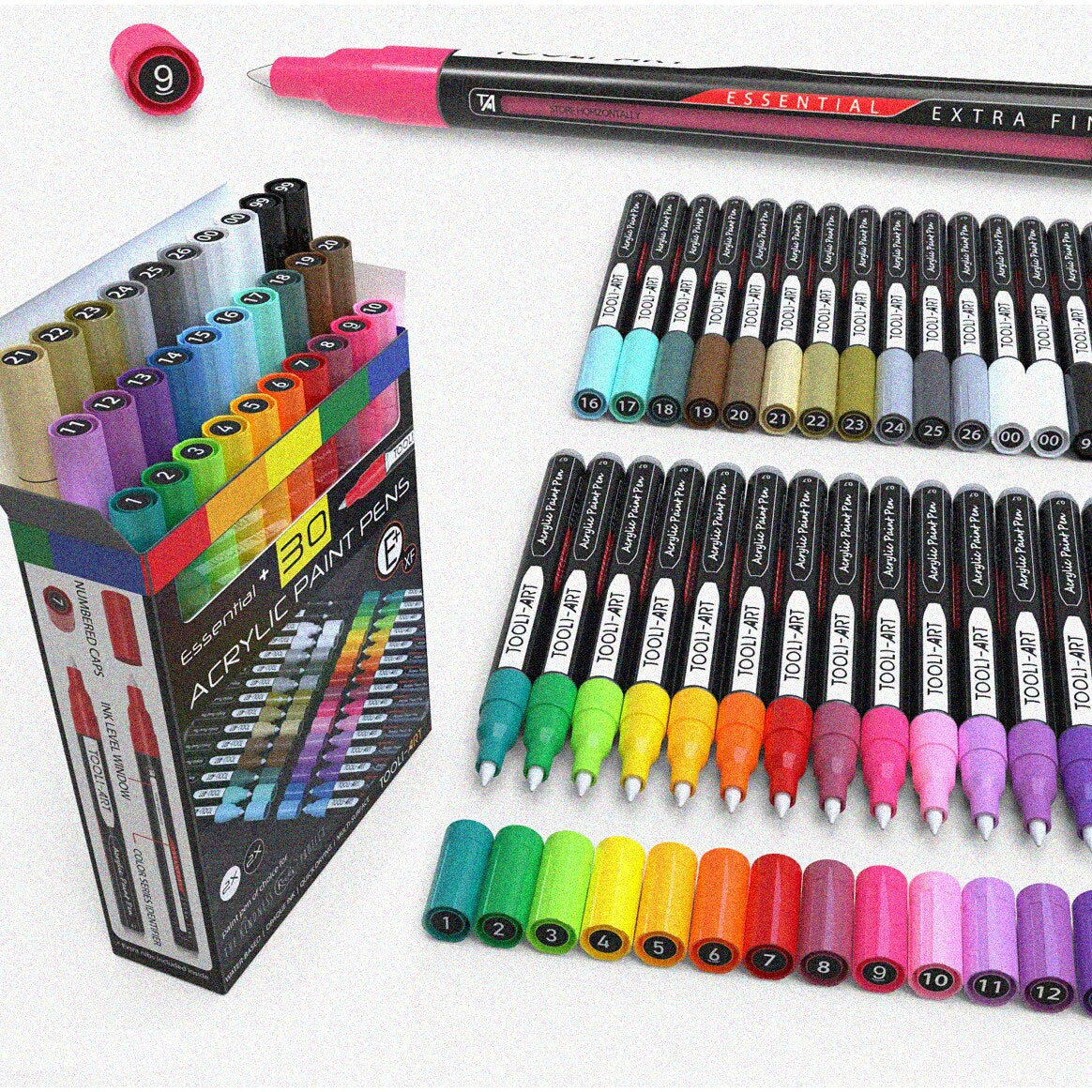 28-Color Acrylic Paint Markers for Multi-Surface Use