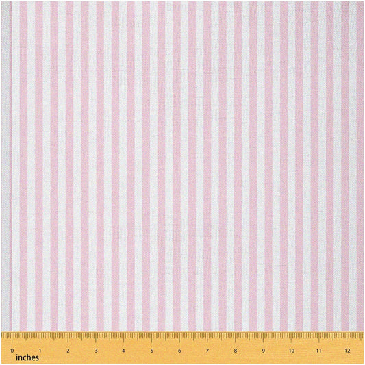 Pink GeoStripe Fabric 1 Yard Waterproof Upholstery