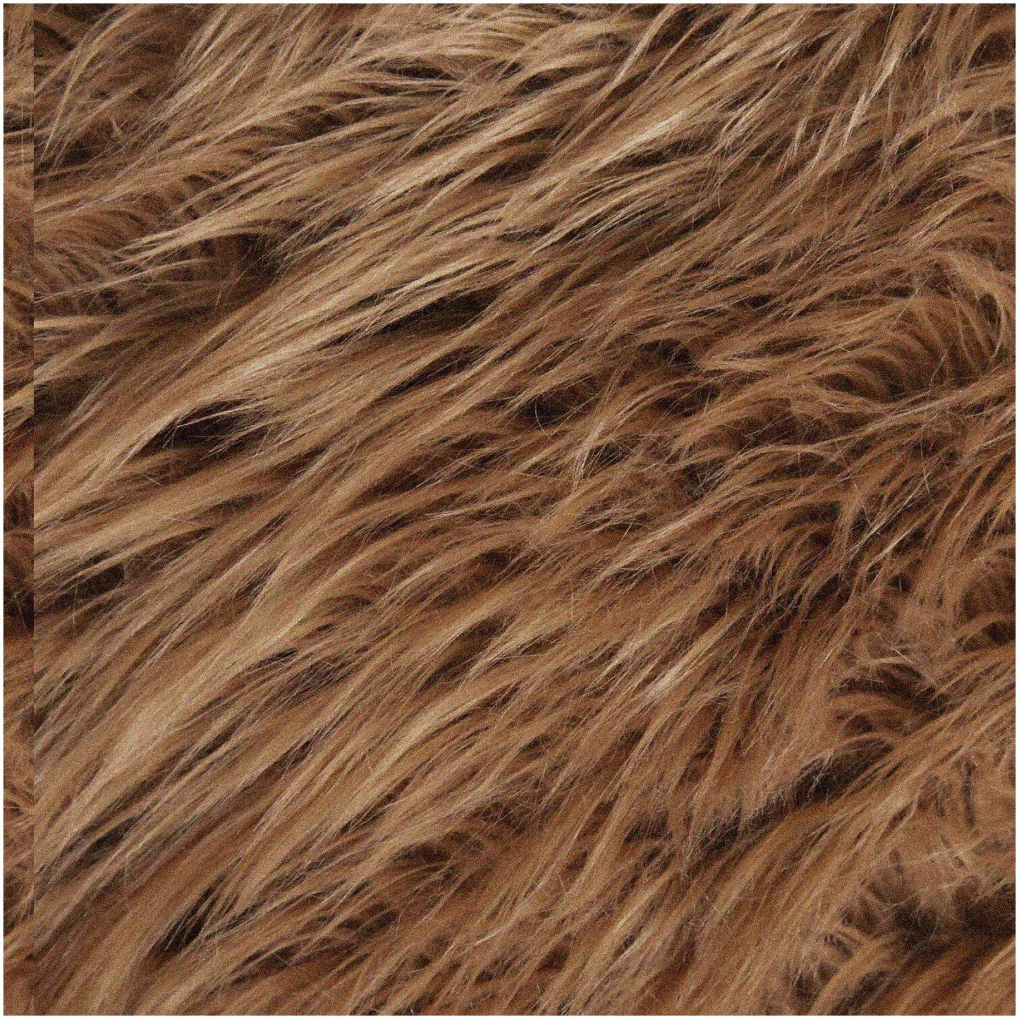 Pre-Cut Light Brown Shaggy Square Fabric 12x12 for DIY