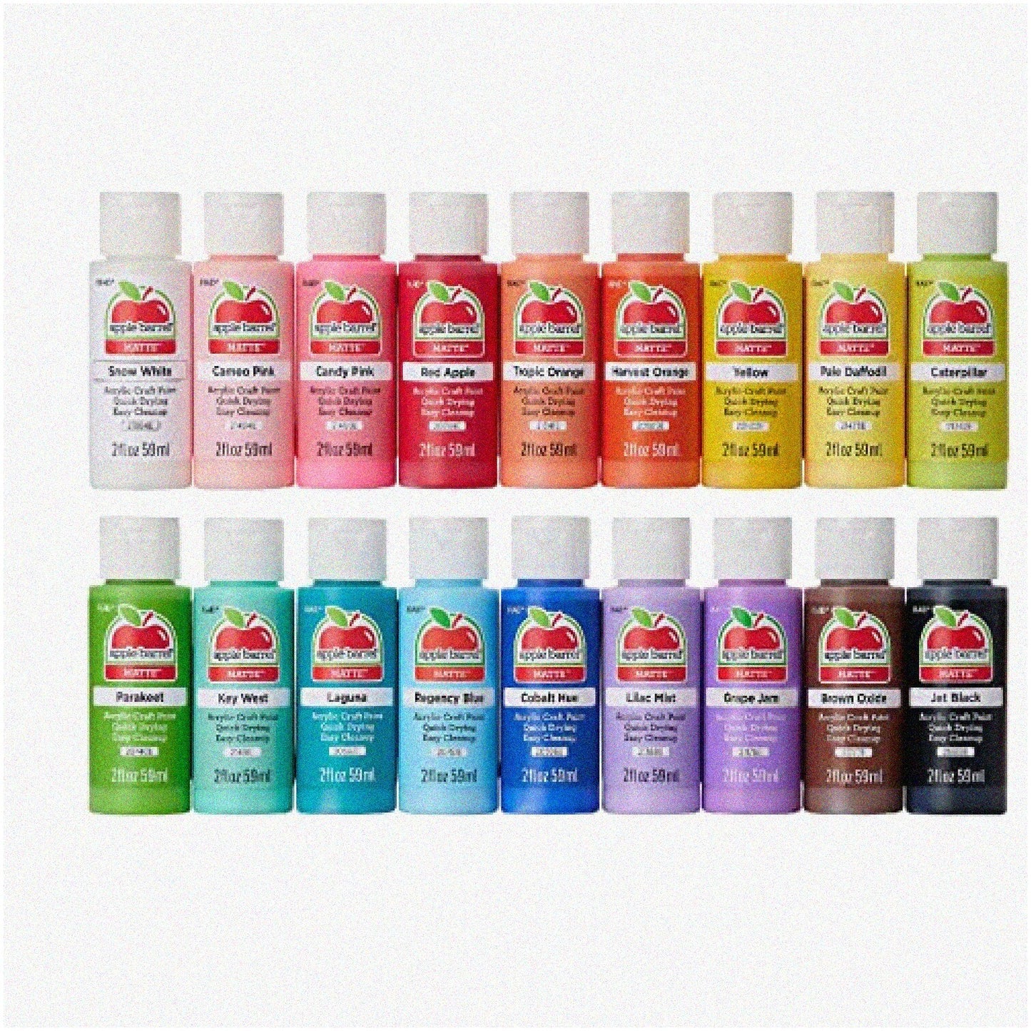 36 Fl Oz Acrylic Paint Set with 18 Matte Finish Colors