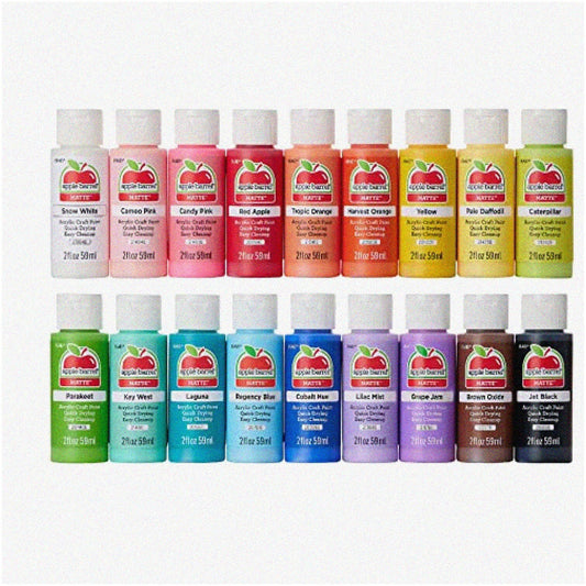 36 Fl Oz Acrylic Paint Set with 18 Matte Colors