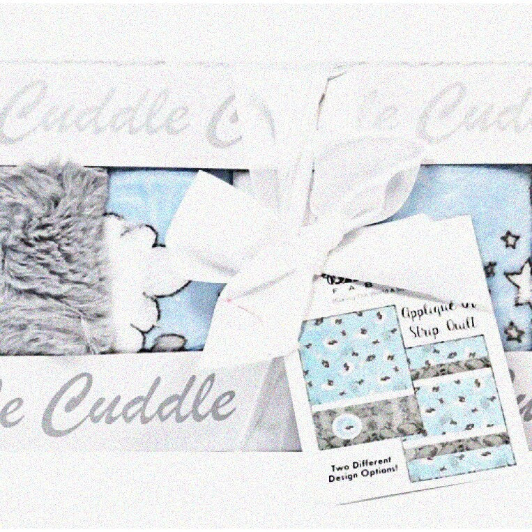 Starry Night Cuddle Quilt Kit Blue 29x41 inches