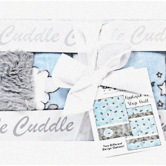 Starry Night Cuddle Quilt Kit Blue 29x41 inches