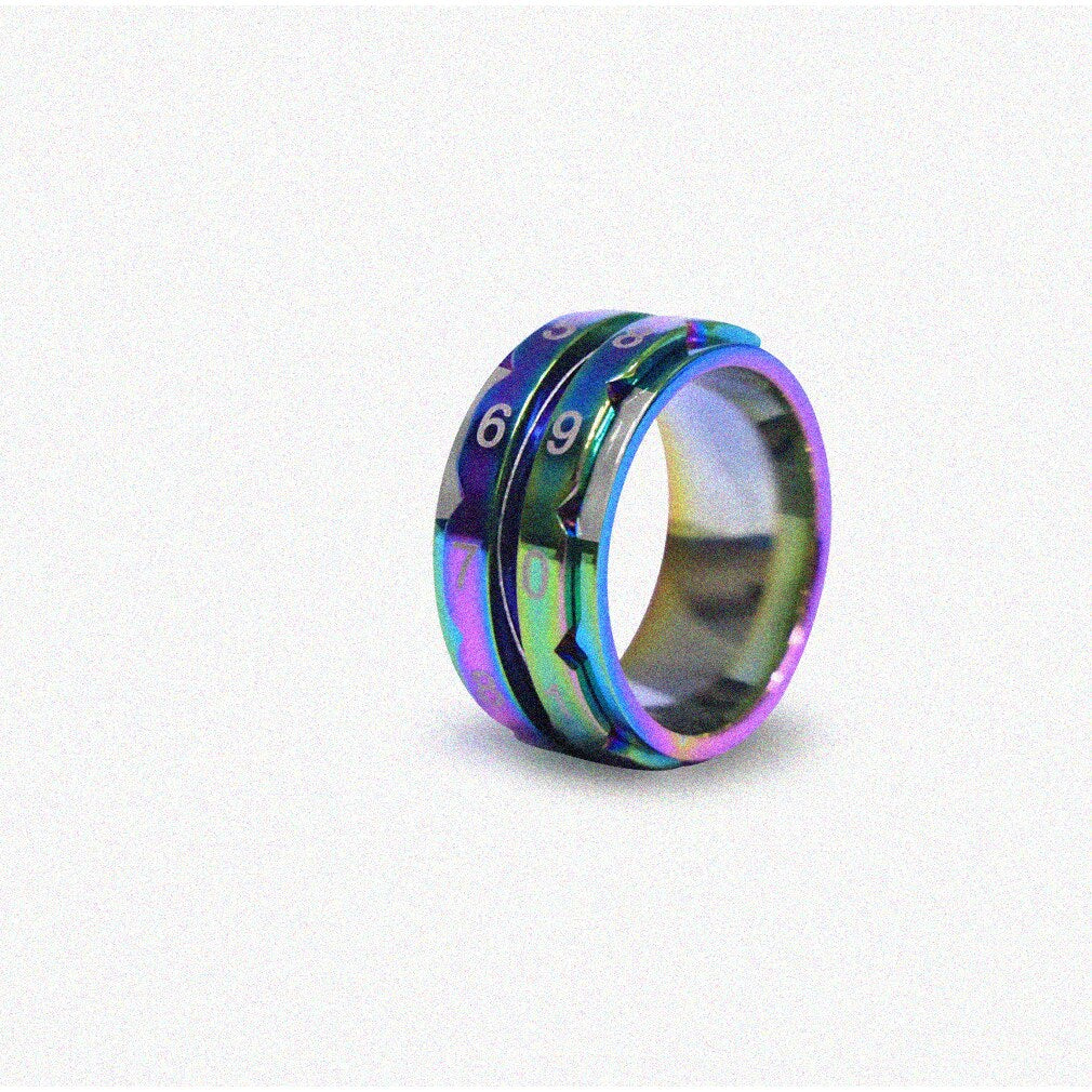 Colorful KnitTrackers Rainbow Row Counter Rings Size 12