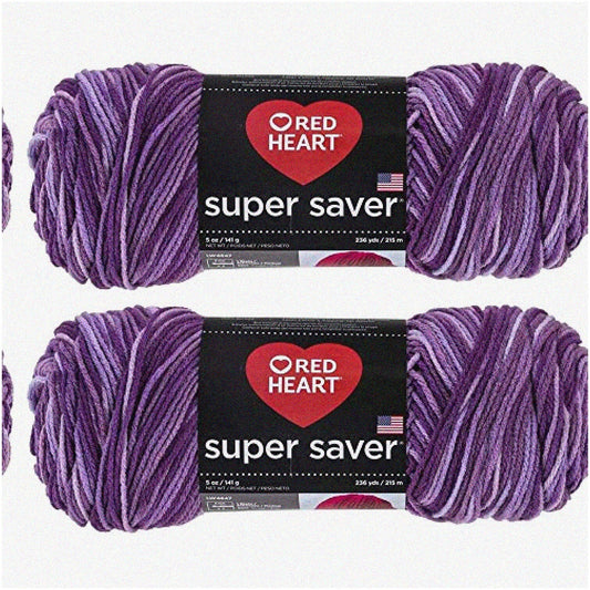 Vibrant Purple Yarn 2-Pack 10 oz