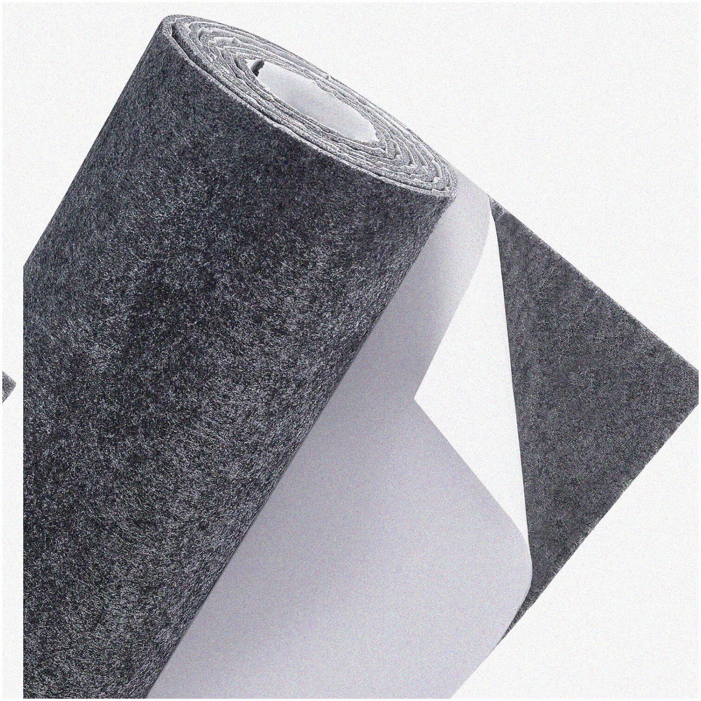 Gray Self-Adhesive Felt Fabric 11.8x78.7in 3mm