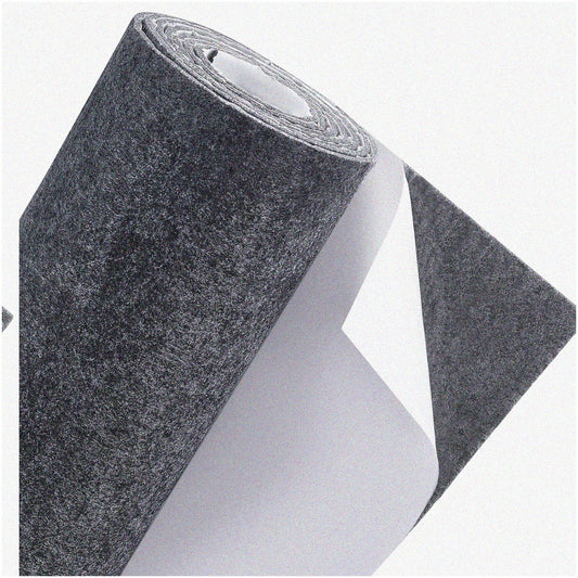 Gray self-adhesive felt fabric 11.8x78.7in 3mm