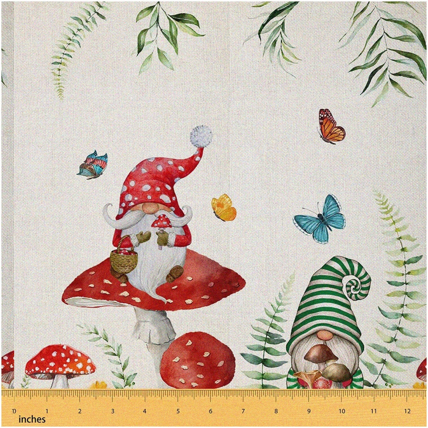 Enchanted Garden Mushroom Fabric 36x59 inches