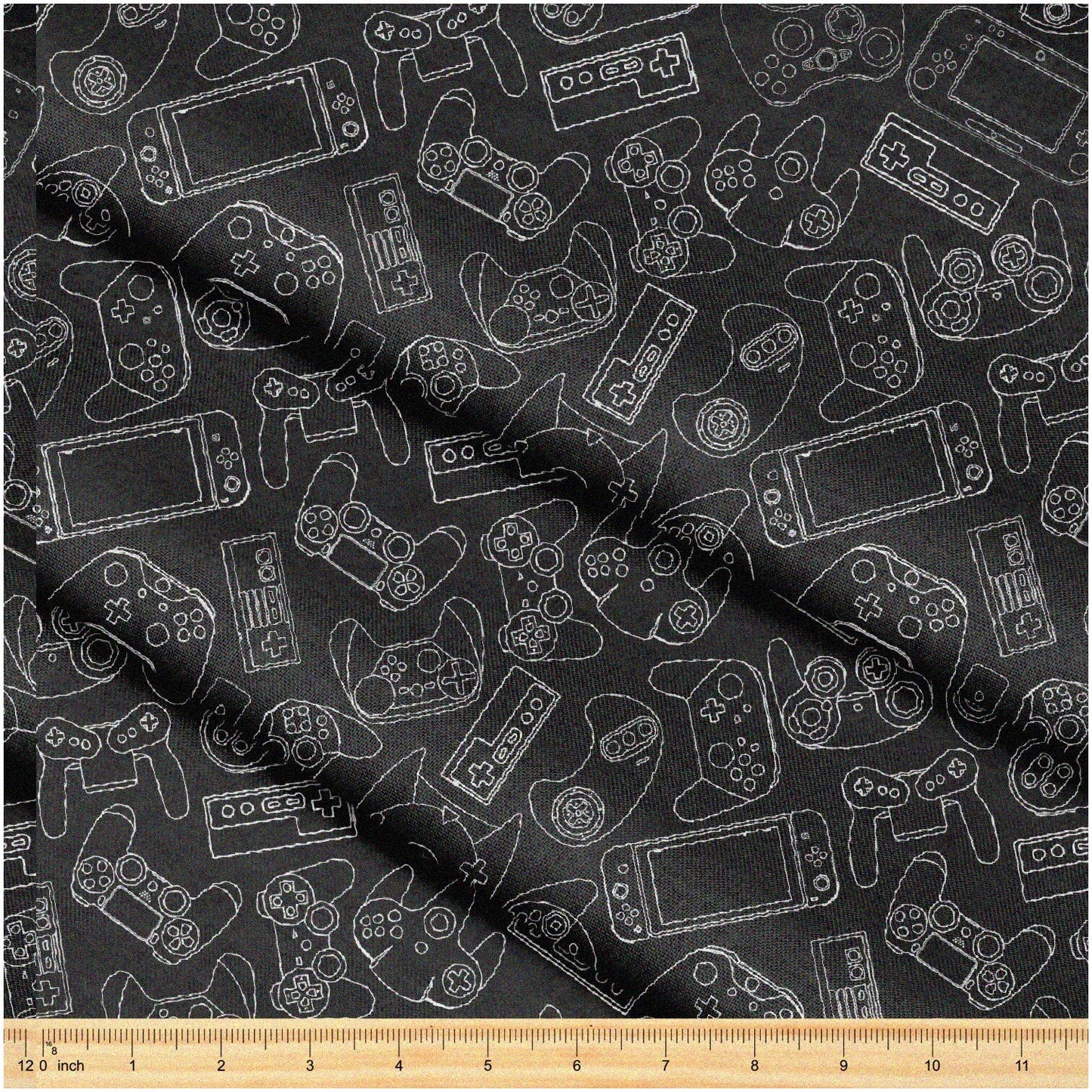 Decorative Fabric 58" Video Game Controller Pattern 1 Yard