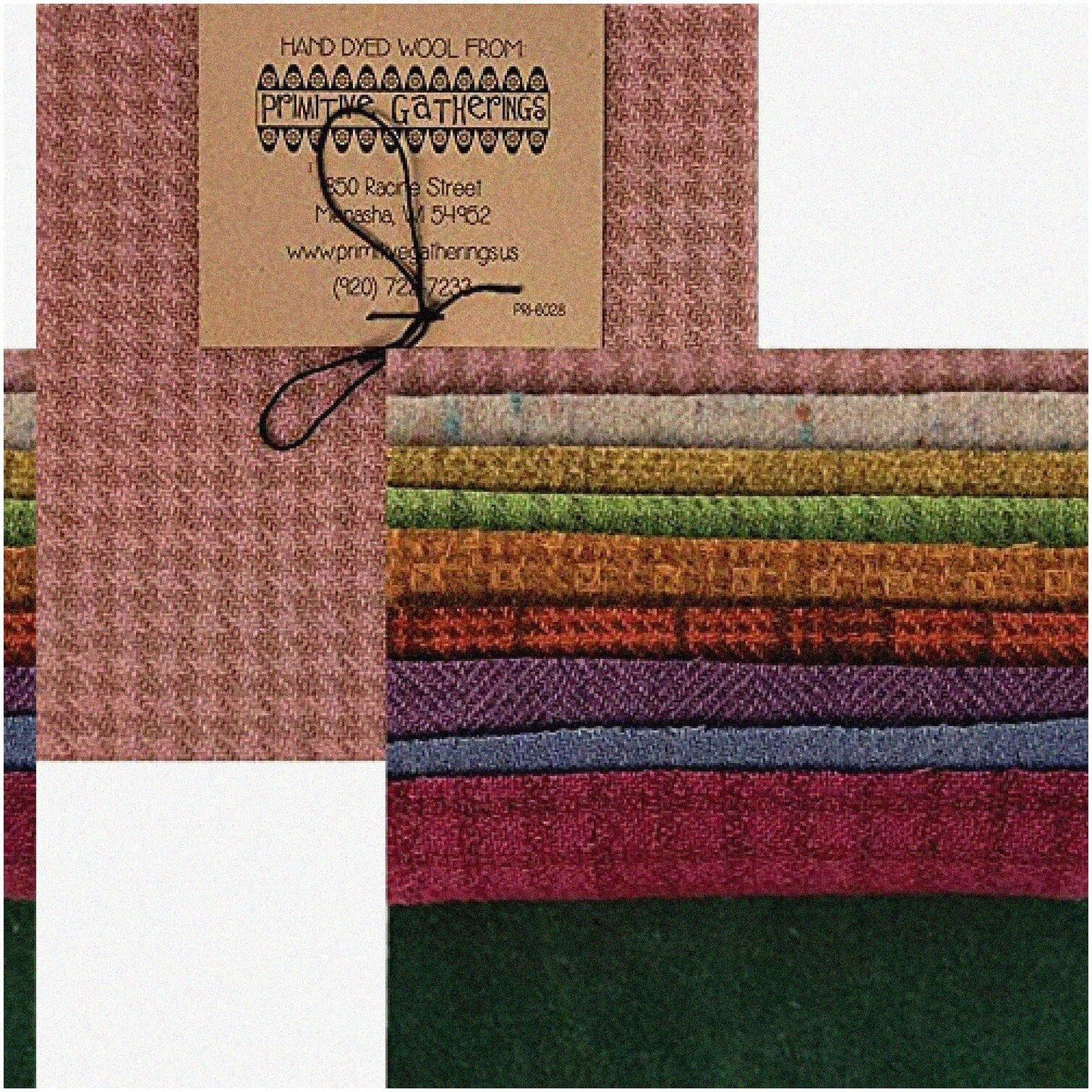 Pastel Dyed Wool Charm Pack 10 Squares