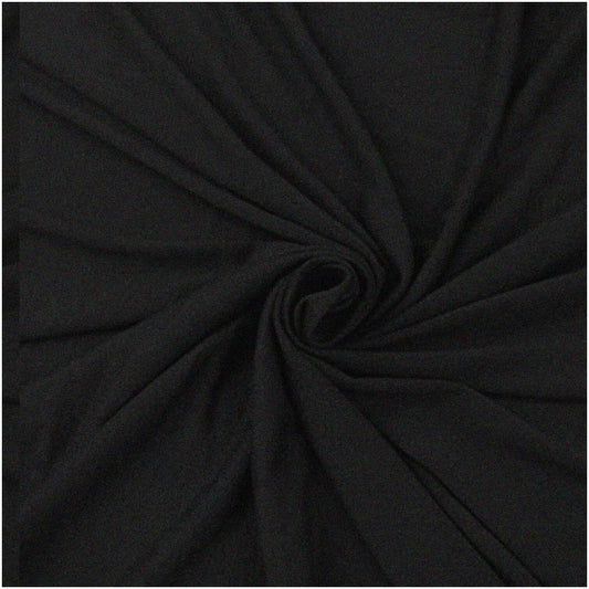 Cotton Spandex Knit Fabric 12oz Black 58/60" 1 Yard