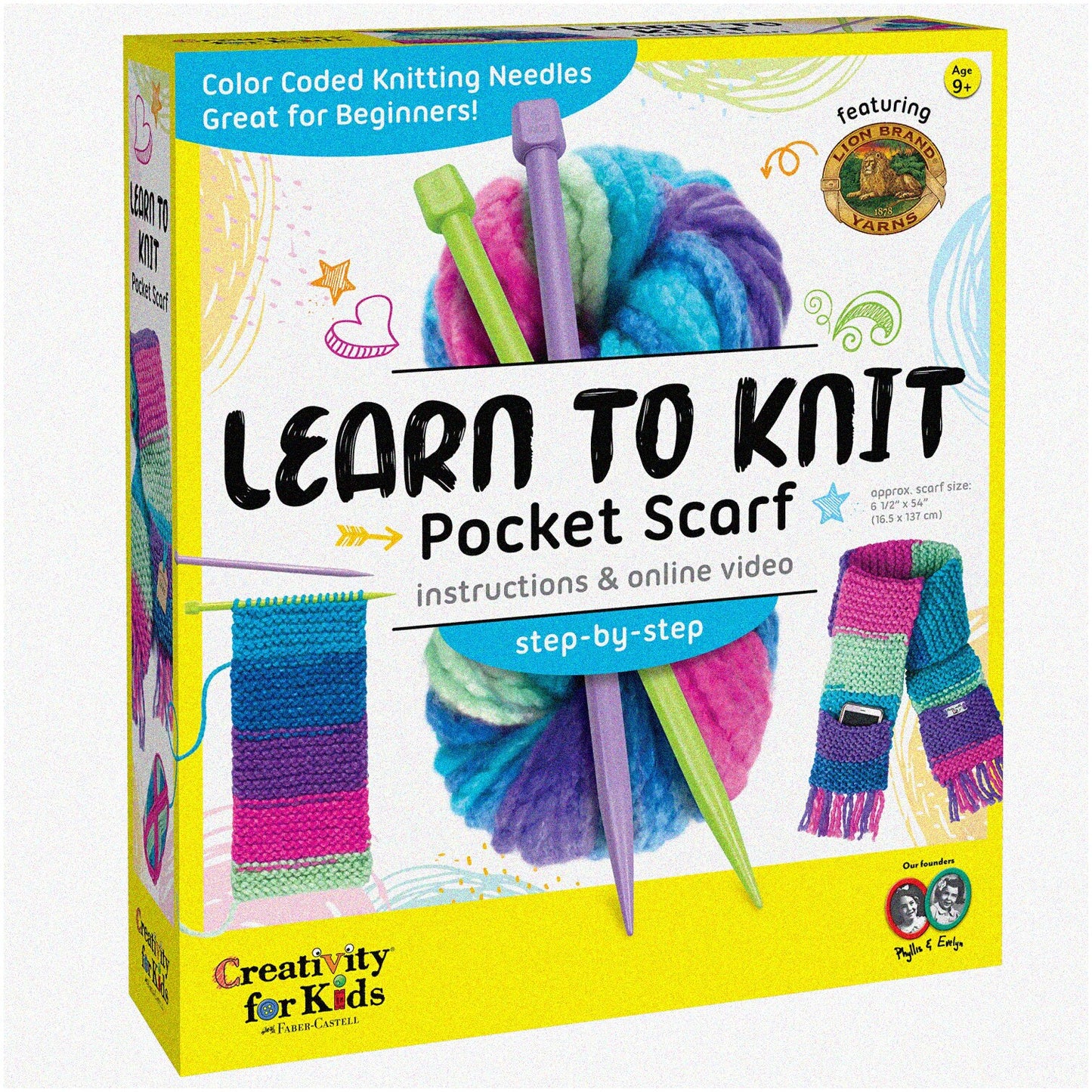 CozyCraft Pocket Scarf Knitting Kit for Beginners