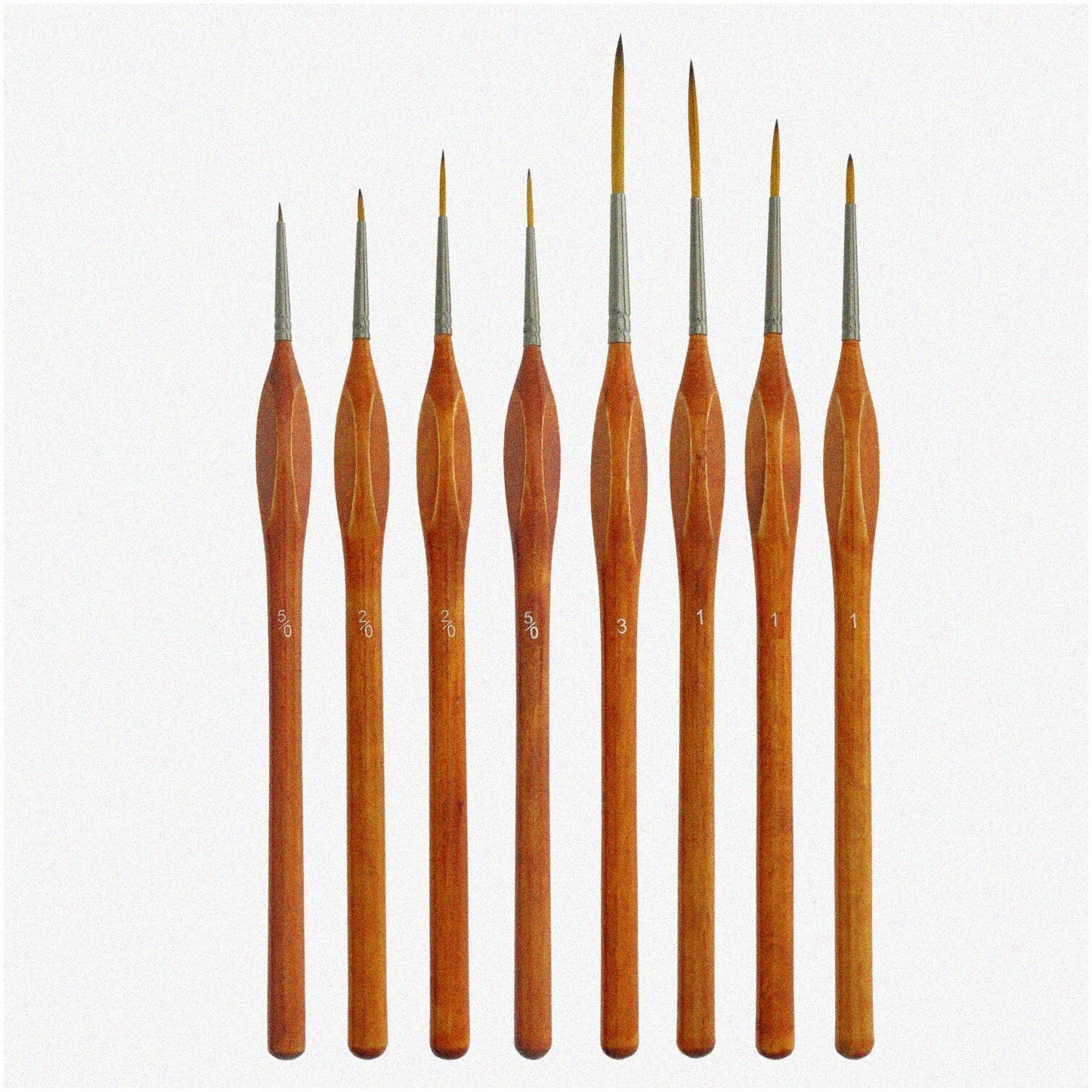 8-Piece Artist Brush Set with Taklon Bristles and Wood Handles