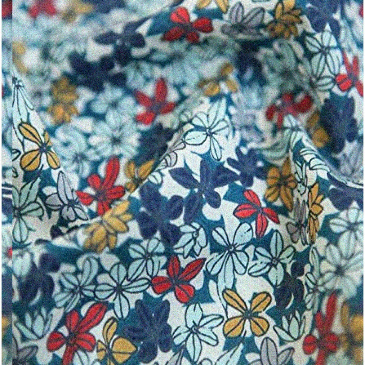 Campanula Mazarine Blue Cotton Lawn Fabric 2 Yards 100Count