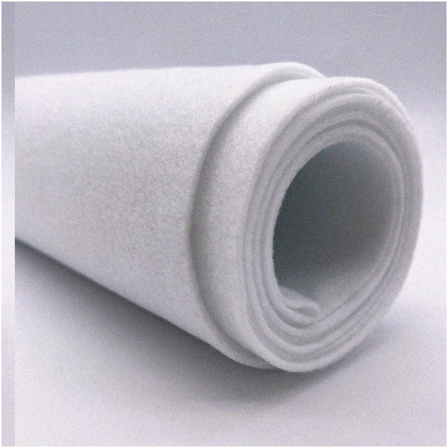 72" Wide White Acrylic Felt Fabric, 1.6mm Thick, 2 Yards