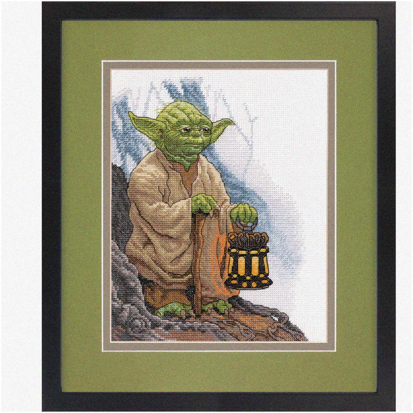 Yoda's Galactic Stitch Kit 14 Count Cross Stitch on White Aida