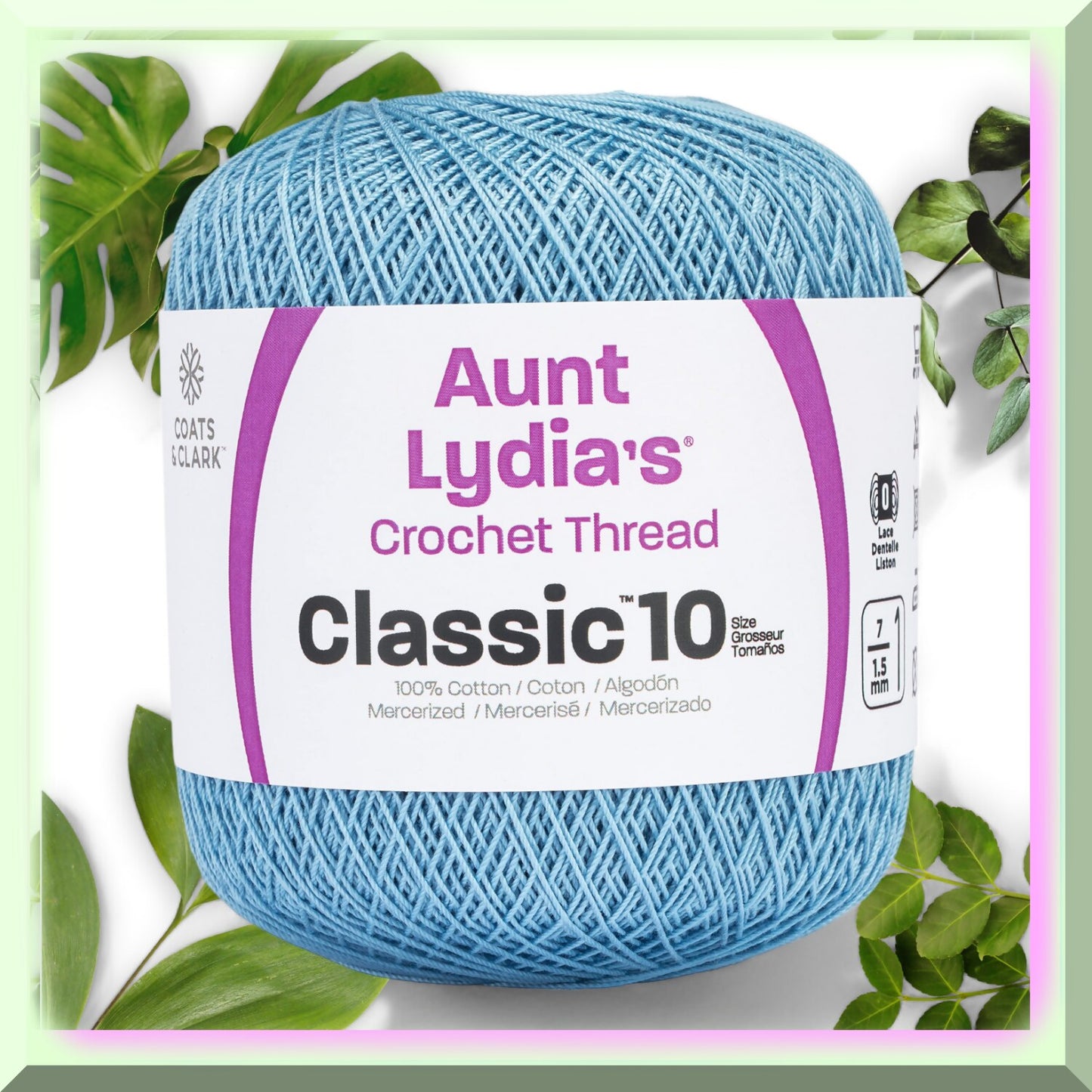 Delft Blue Cotton Clic Aunt Lydia's Size 10, 400 yards