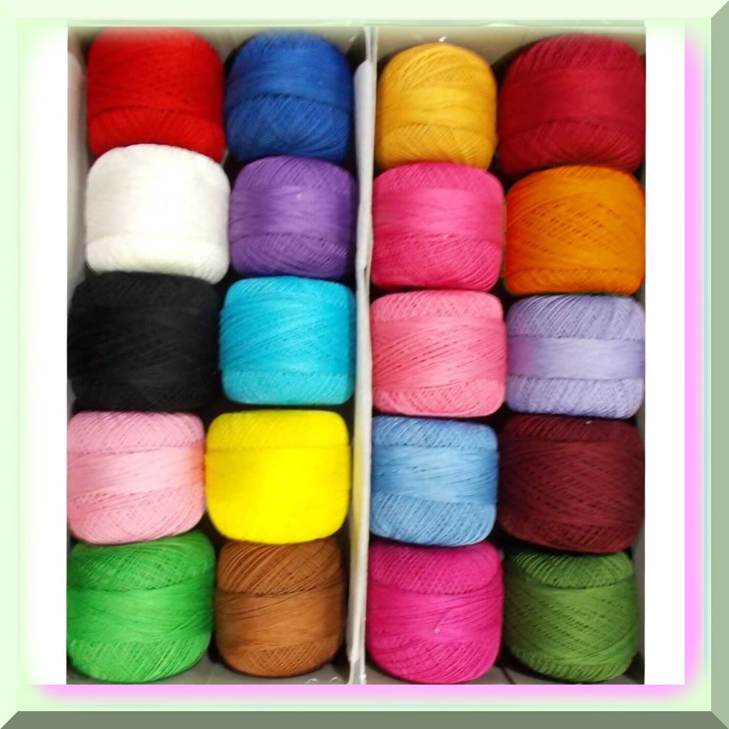 Colorful Cotton Crochet Thread Set 20 Pcs 40 Size