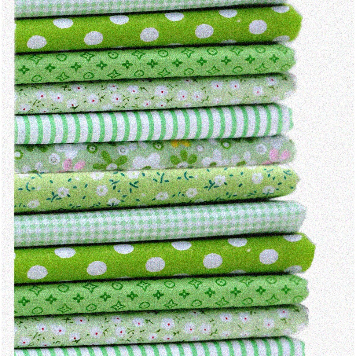 14-Piece Assorted Square Fabric Bundles for Quilting and Sewing
