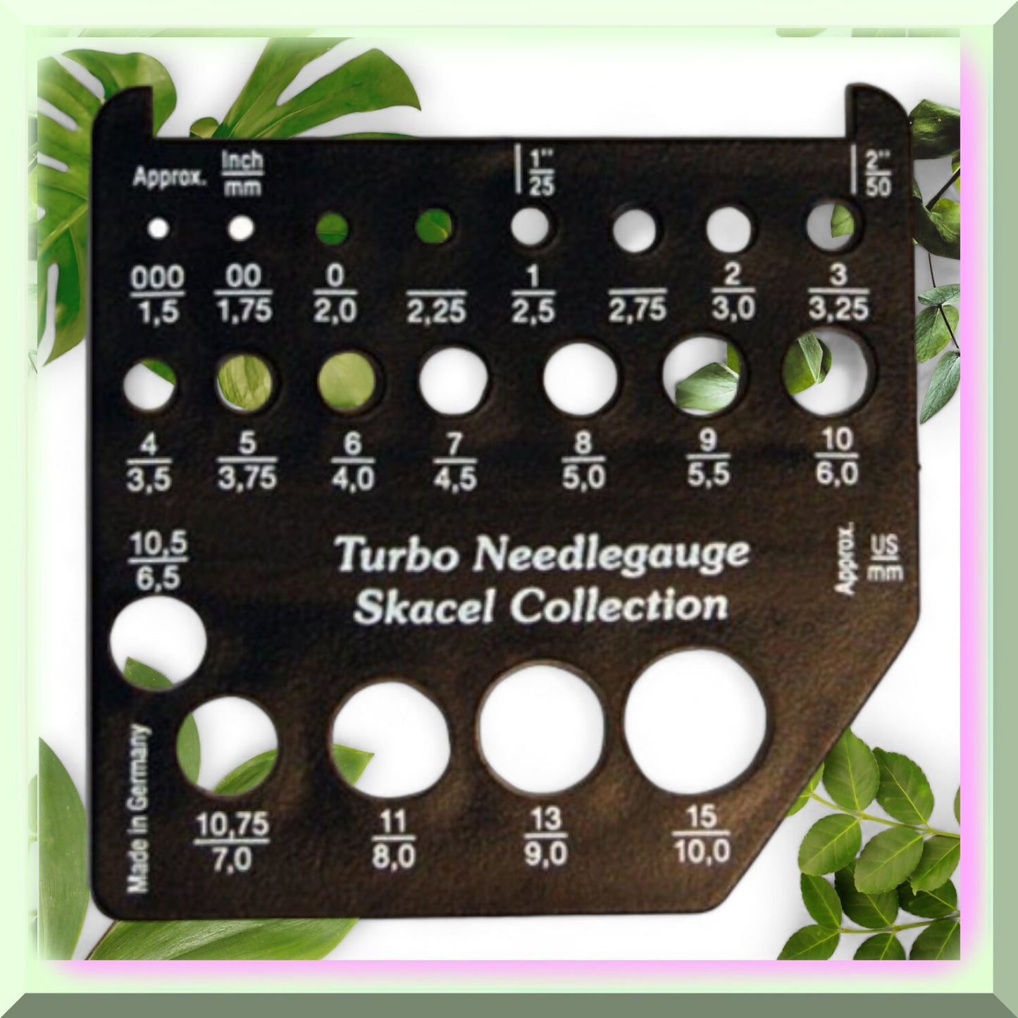 SquareStitch Pro Heavy Duty Knitting Needle Gauge 2 1/4" x 2 1/4"