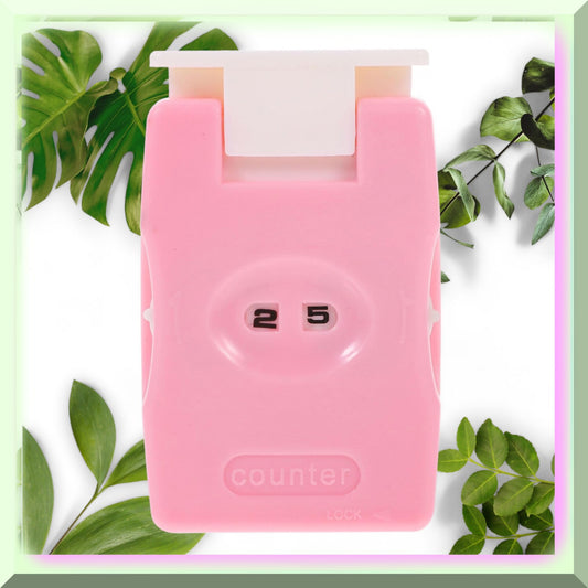 Pink Stitch Counter for Knitting and Crochet, 7x4.3 cm