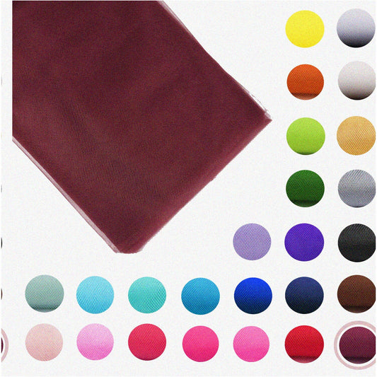 54" Wine Fabric Tulle Roll 40 Yards