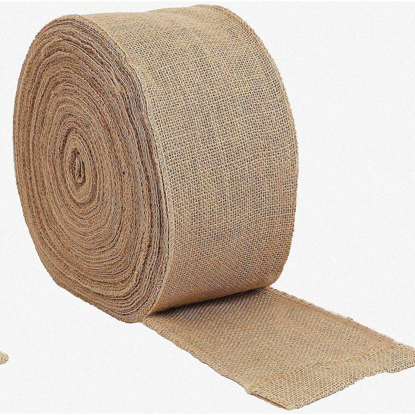 EcoJute Natural Burlap Fabric Roll 4-Inch Wide 100 Yards