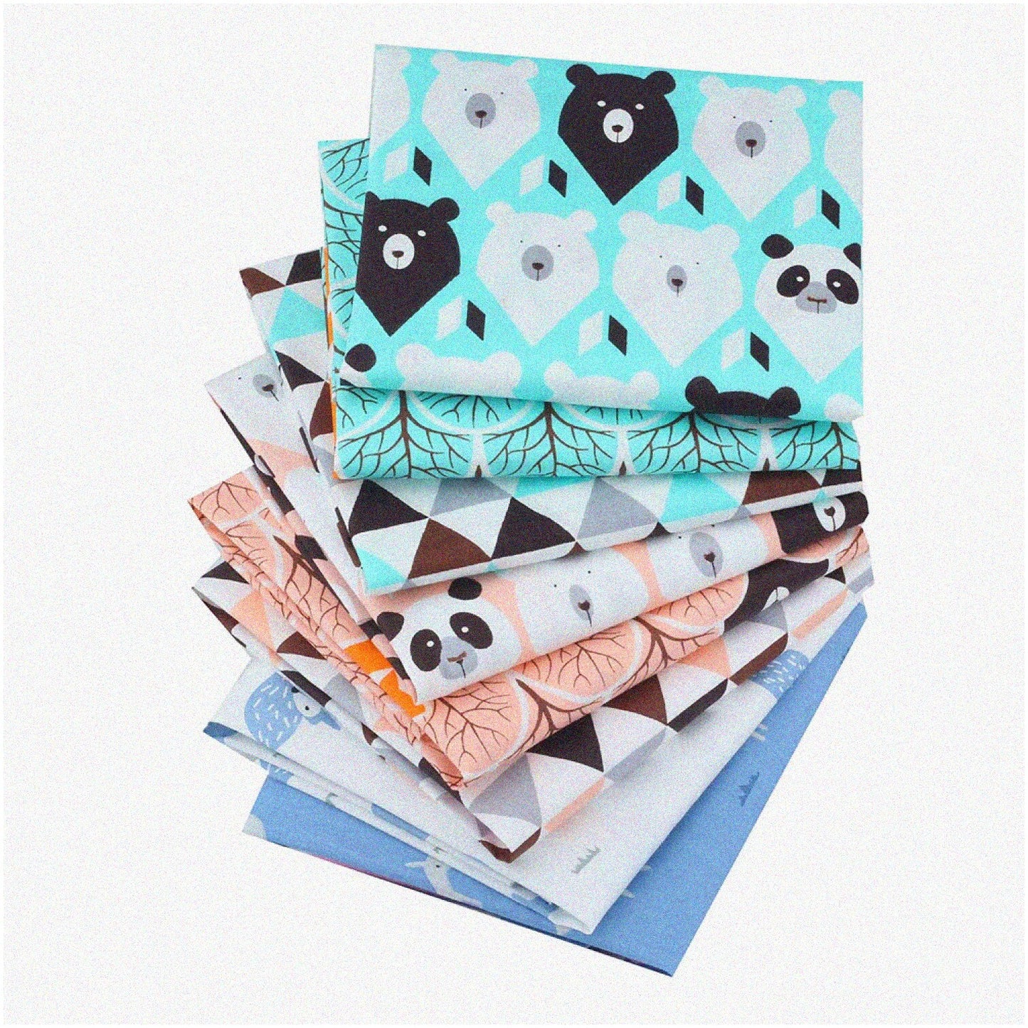 8pcs Cotton Fabric Bundle 40x50cm Multicolor
