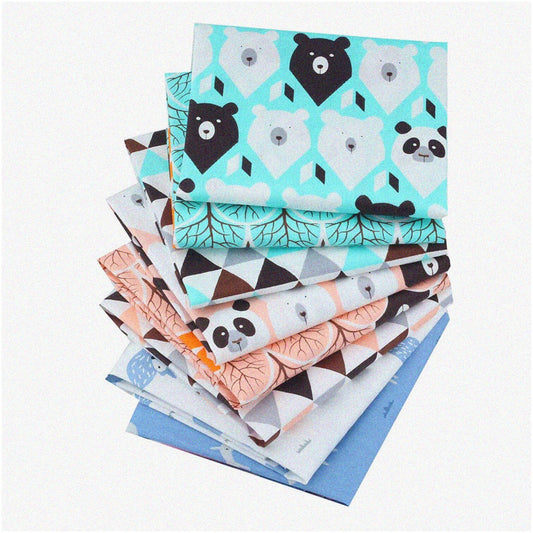 8pcs Cotton Fabric Bundle 40x50cm Multicolor