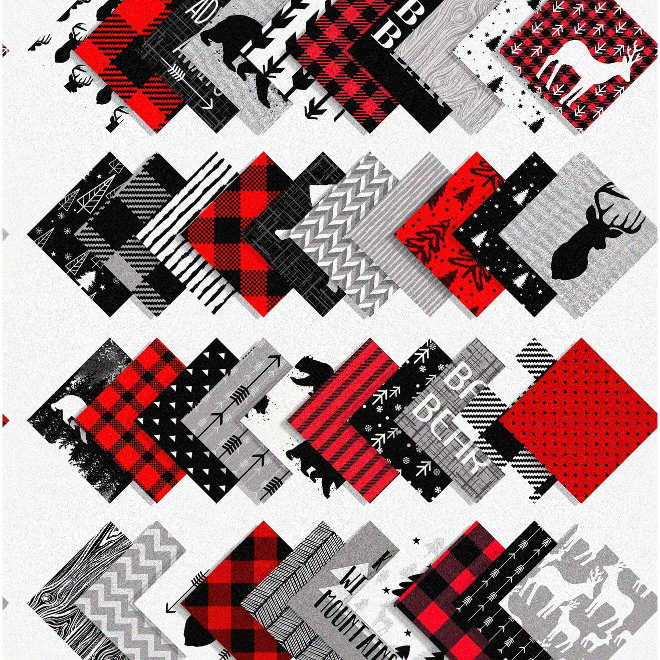 5-inch Cotton Charm Pack with 40 Precut Fabric Squares