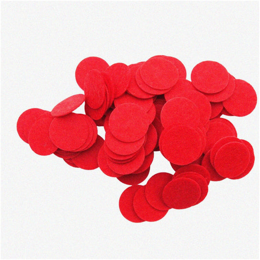 Red Felt Circles 1.5 Inch Diameter 94 Pieces