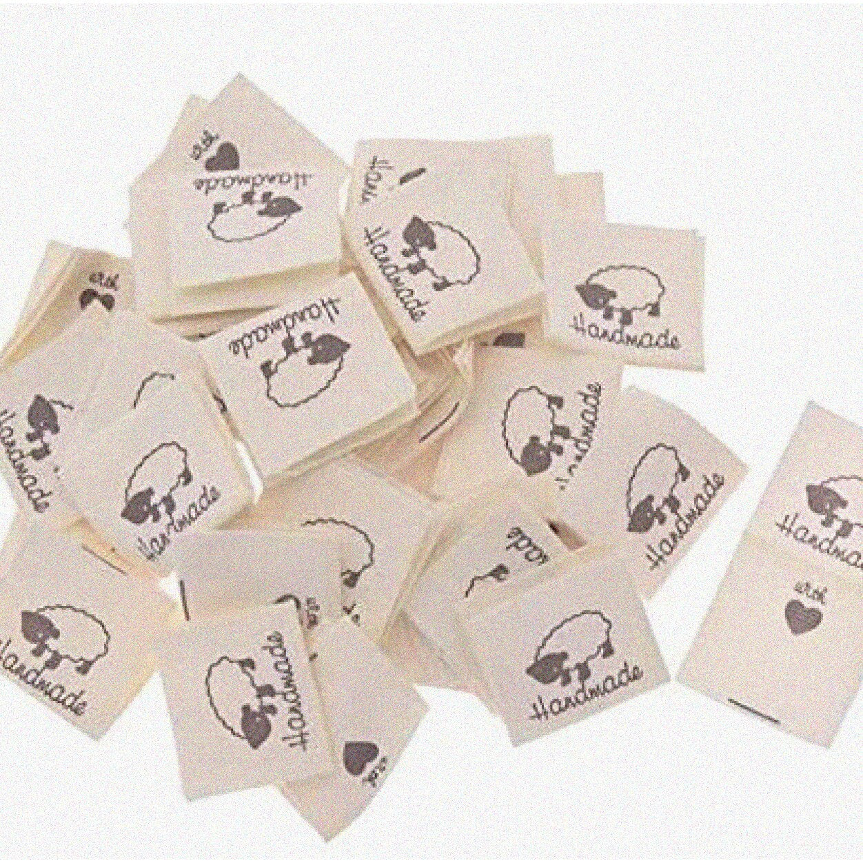 SheepStitch Fabric Tags 100PCS Handmade Labels for Clothes