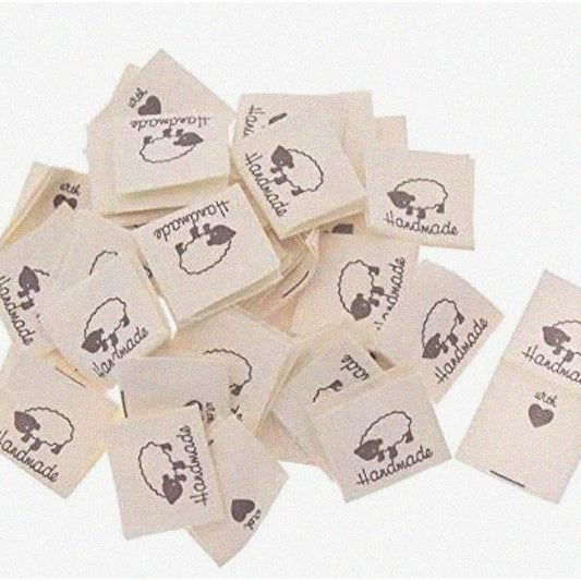 SheepStitch Fabric Tags 100PCS Handmade Labels for Clothes