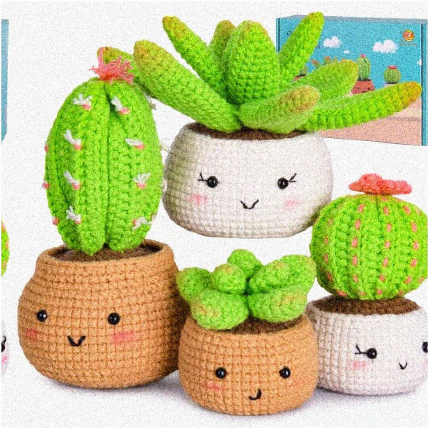 CrochetCraft Easy Start Kit with 4 Plant-Themed Projects