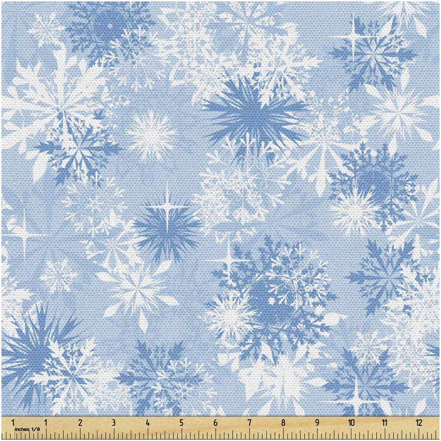 Frosty Flurry Blue White Fabric 2 Yards Winter Wonderland
