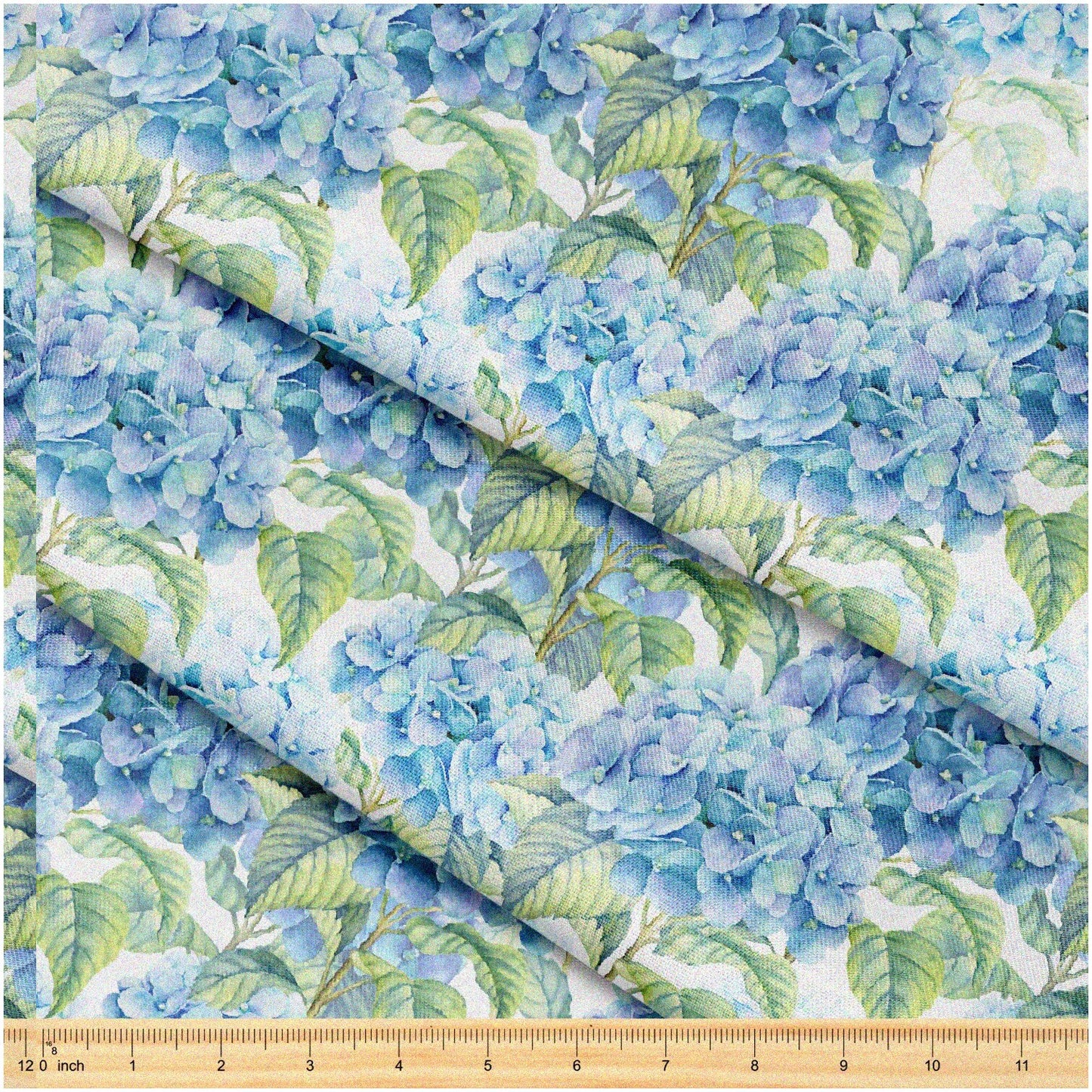 Hydrangea Dreams Watercolor Fabric 58" x 1 Yard