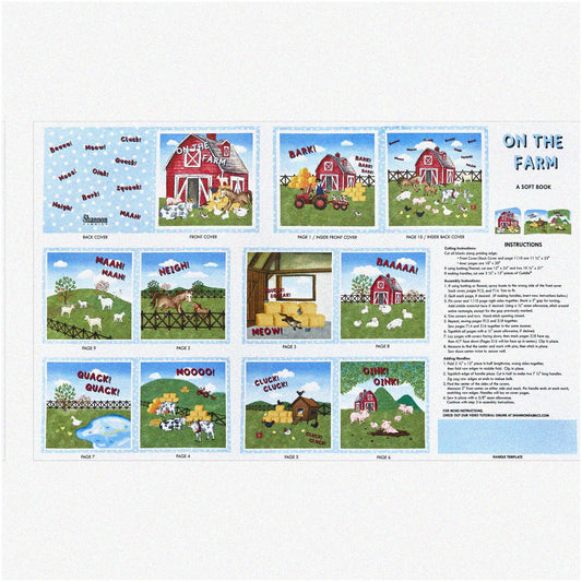 Farmyard Tales Digital Cuddle Panel 36" x 58" Multi-Colored