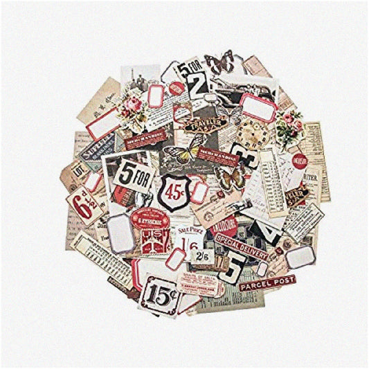 Ephemera Pack with 111 Assorted Vintage and Retro Pieces