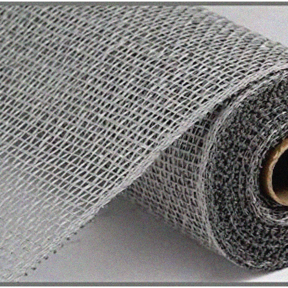 Poly Burlap Mesh 10" x 10yd Grey Crafting Material