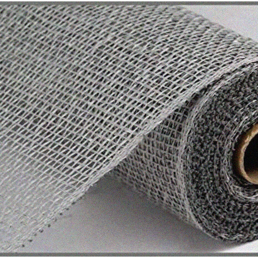 Poly Burlap Mesh 10" x 10yd Grey Crafting Material